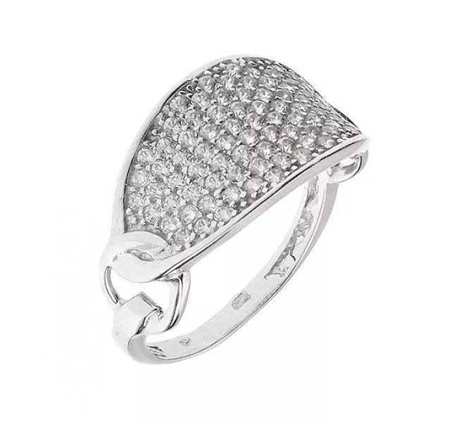 Prsteň z bieleho zlata 386