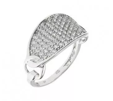 Prsteň z bieleho zlata 386