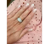 Prsteň z bieleho zlata 386