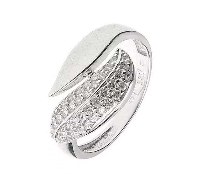 Prsteň z bieleho zlata 339