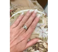 Prsteň z bieleho zlata 339