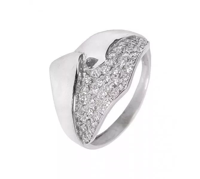 Prsteň z bieleho zlata 1364