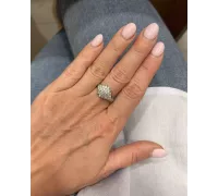 Prsteň z bieleho zlata 218