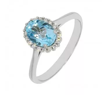 Prsteň z bieleho zlata 2161