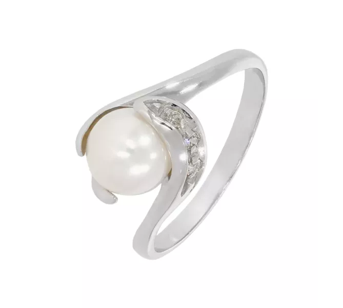 Prsteň z bieleho zlata 1373