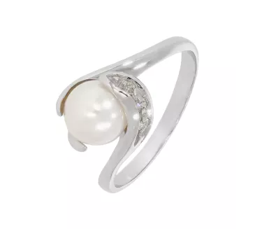 Prsteň z bieleho zlata 1373