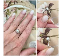 Prsteň z bieleho zlata 1373