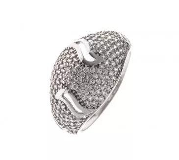 Prsteň z bieleho zlata 1214