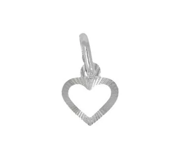 Prívesok srdiečko z bieleho zlata 615