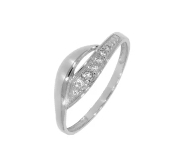 Prsteň z bieleho zlata 2576