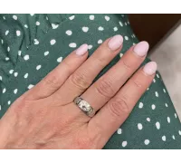 Prsteň z bieleho zlata 1392