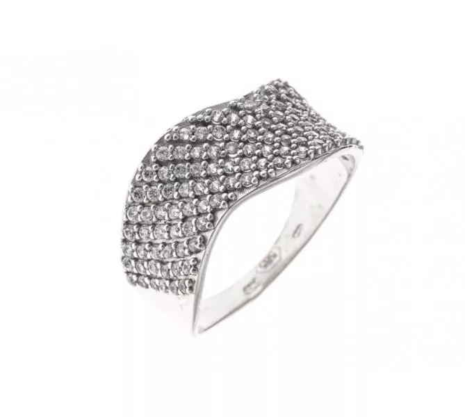 Prsteň z bieleho zlata 1213