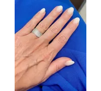 Prsteň z bieleho zlata 1213