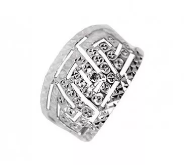 Prsteň z bieleho zlata 878