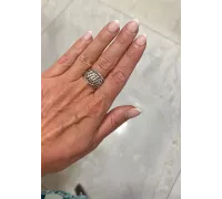 Prsteň z bieleho zlata 878