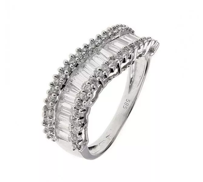 Prsteň z bieleho zlata 137