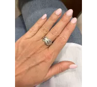 Prsteň z bieleho zlata 741