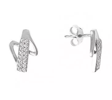 Náušnice z bieleho zlata 2506