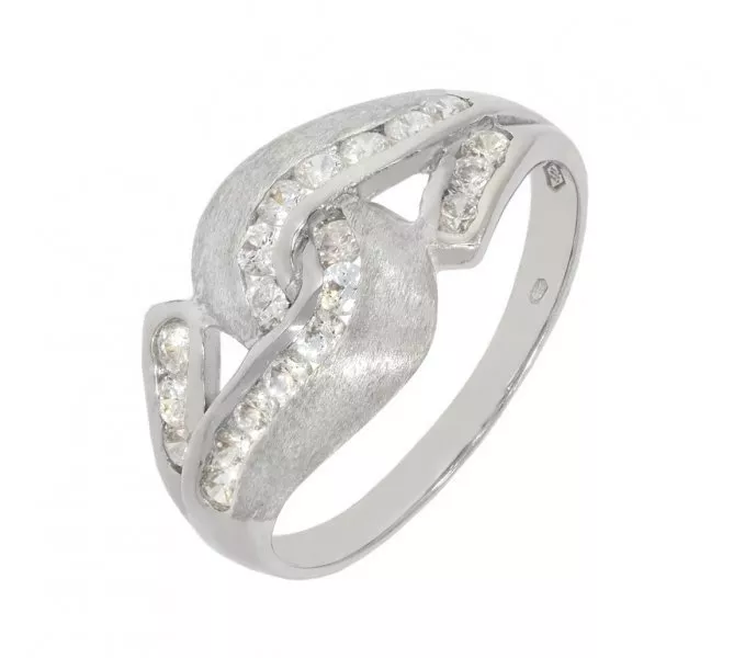 Prsteň z bieleho zlata 2080