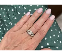 Prsteň z bieleho zlata 2080