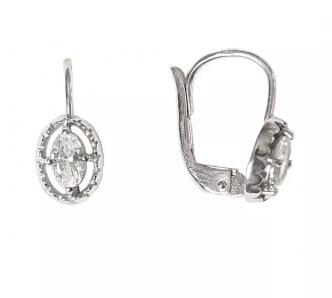 Náušnice z bieleho zlata 1033