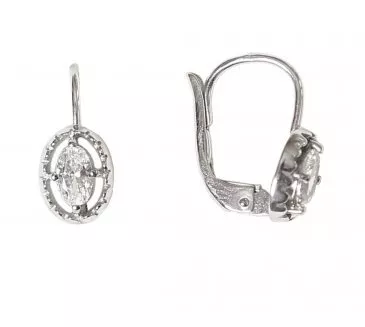 Náušnice z bieleho zlata 1033