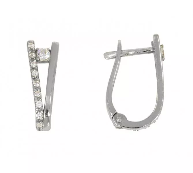 Náušnice z bieleho zlata 2384