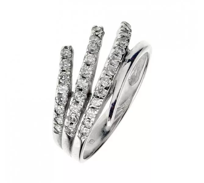 Prsteň z bieleho zlata 233