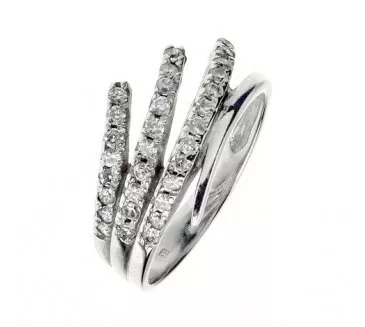 Prsteň z bieleho zlata 233