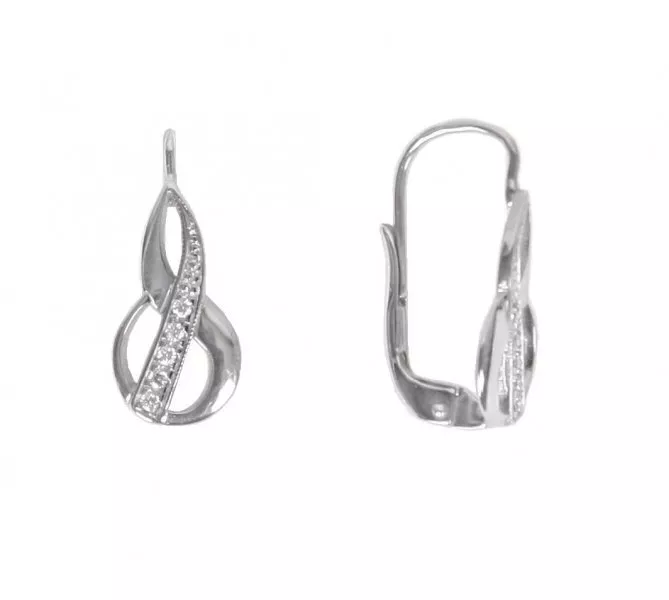 Náušnice z bieleho zlata 1224