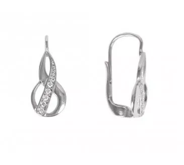 Náušnice z bieleho zlata 1224