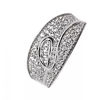 Prsteň z bieleho zlata 879