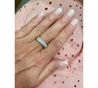 Prsteň z bieleho zlata 381