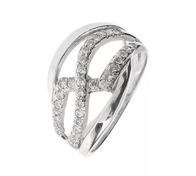 Prsteň z bieleho zlata 337