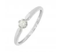Diamantový prsteň z bieleho zlata 012
