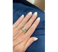 Prsteň z bieleho zlata 138