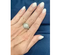 Prsteň z bieleho zlata 888