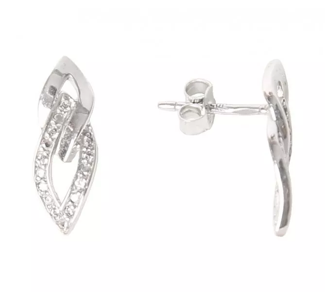 Náušnice z bieleho zlata 1446