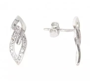 Náušnice z bieleho zlata 1446