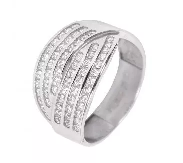 Prsteň z bieleho zlata 1383