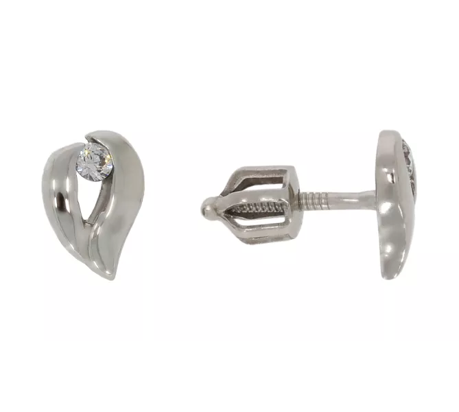 Náušnice z bieleho zlata 3056