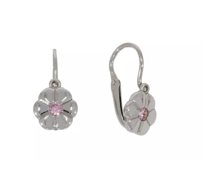 Detské náušnice z bieleho zlata 3186