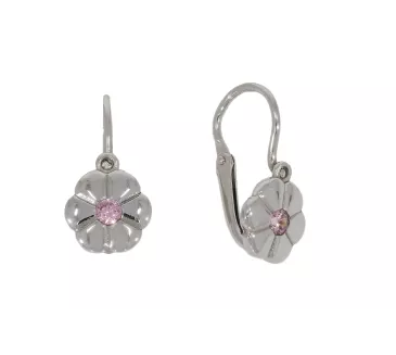 Detské náušnice z bieleho zlata 3186