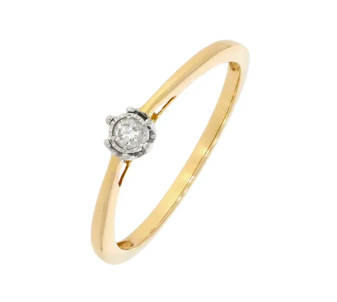 Diamantový zlatý prsteň 111