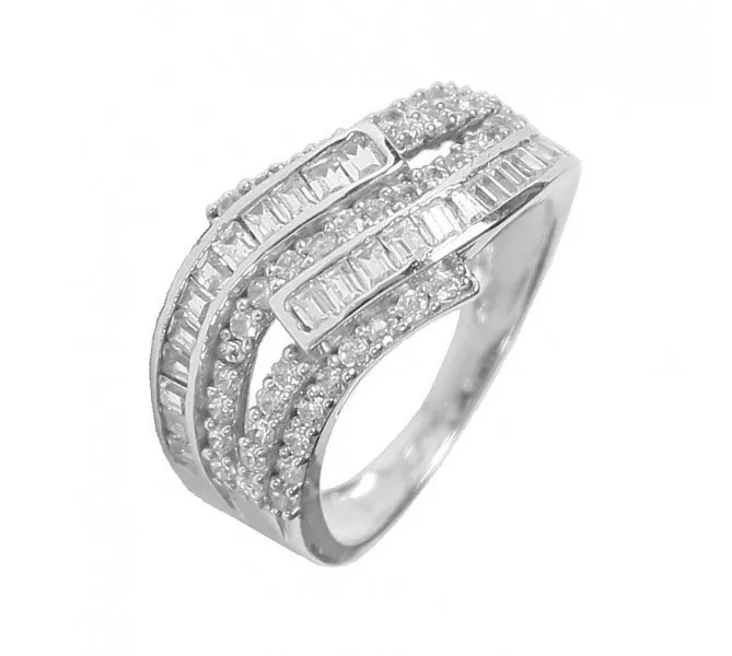 Prsteň z bieleho zlata 1256