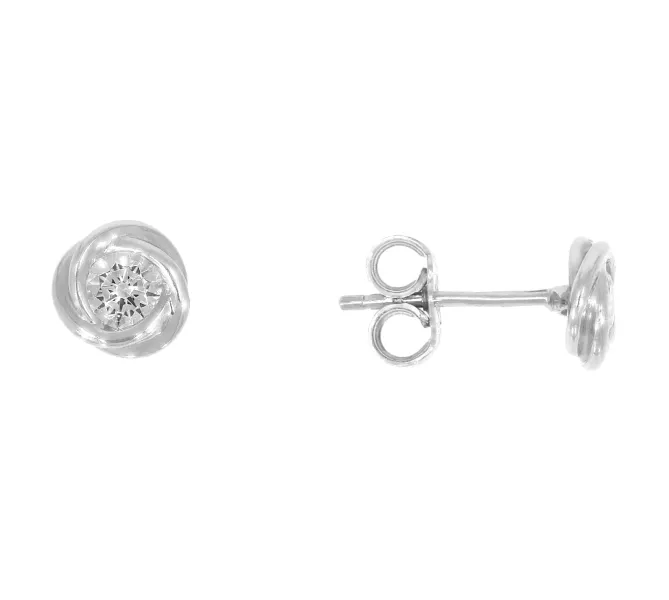 Náušnice z bieleho zlata 3064