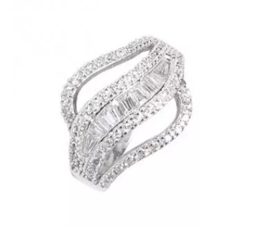 Prsteň z bieleho zlata 638