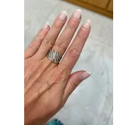 Prsteň z bieleho zlata 354