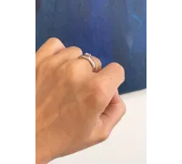 Diamantový prsteň z bieleho zlata 011