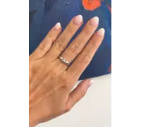 Diamantový prsteň z bieleho zlata 011